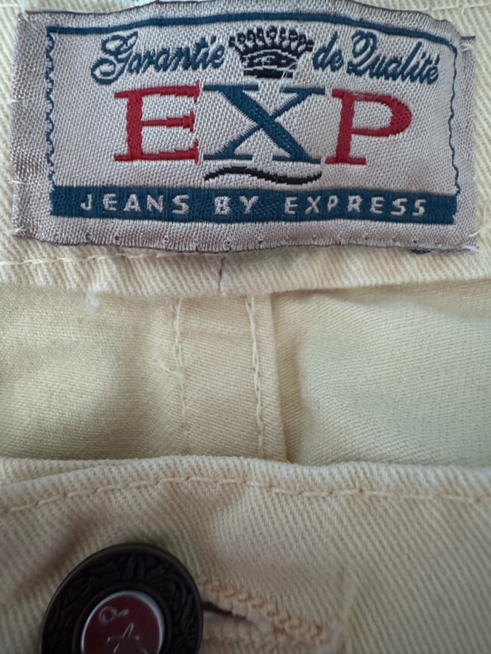 Vintage Express Butter Yellow High-Rise Tapered Leg Jeans - Picture 3 of 6